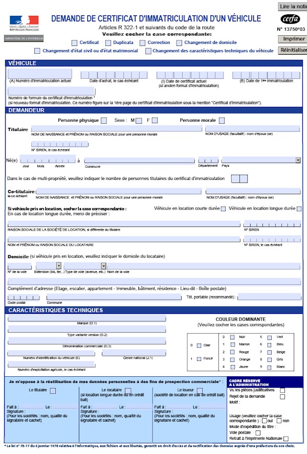 exemple de certificat d immatriculation