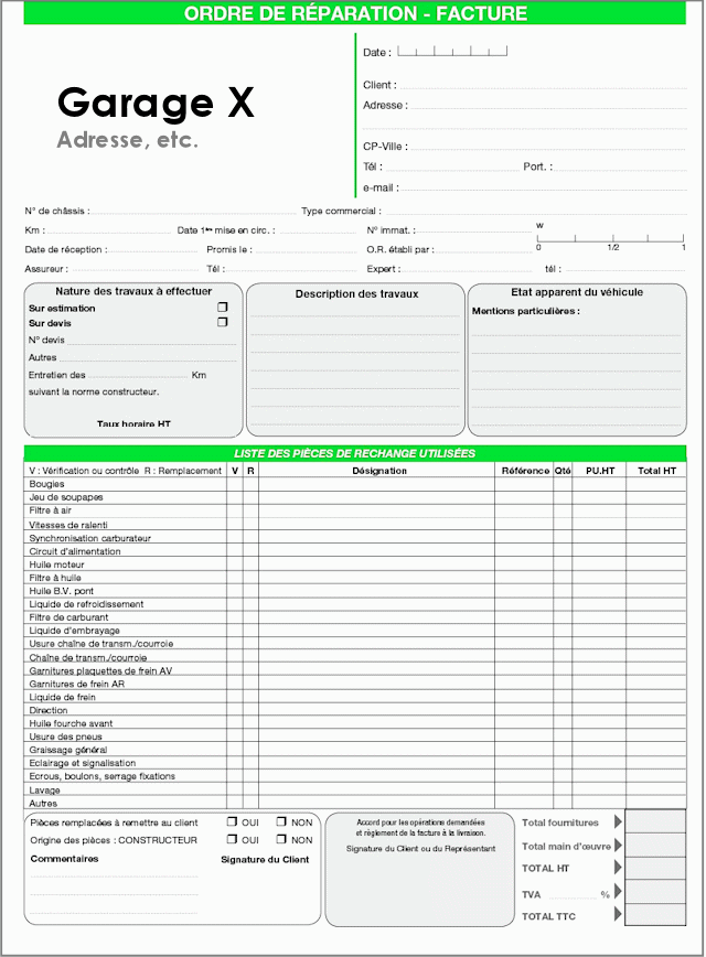 Fiche de réparation A5