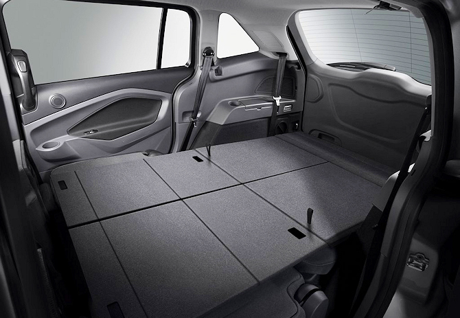 Tapis De Coffre Pour Ford Grand C-Max 2010-2019 - Protection Anti-dérapante, Haut Rebord 3,5 Cm | Adapté Forme Originale