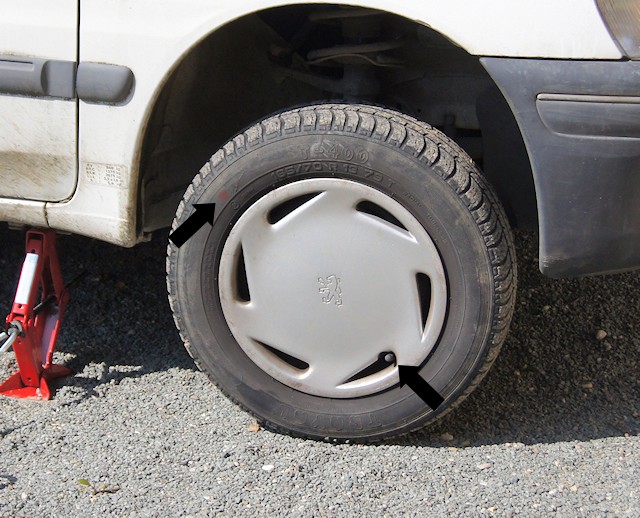 Valve de pneu - pneumatique voiture sans permis